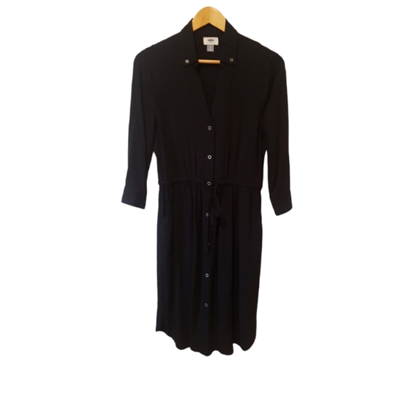Nwot black long sleeve button down dress size small - Picture 5 of 5